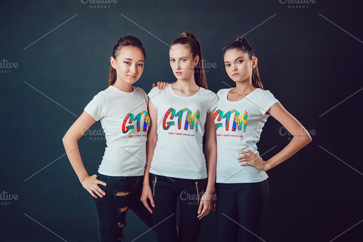 Women's T-shirts Mock-Up Vol 2, a Shirt Mockup by Freeman Studio (Photo 9 of 17)