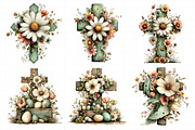 Easter Floral Cross Clipart, an Illustration by Daily.Designs (Thumbnail 6 of 8)