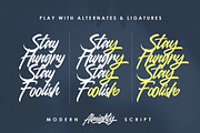 Almighty - Modern Script, a Script Font by Godzillab (Thumbnail 9 of 10)