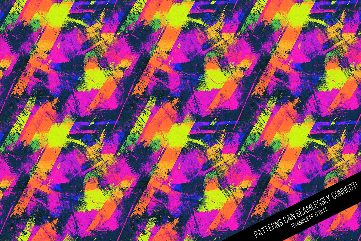 Neon Grunge Seamless - Volume 2, a Pattern Graphic by Chromolume Studio (Photo 14 of 15)