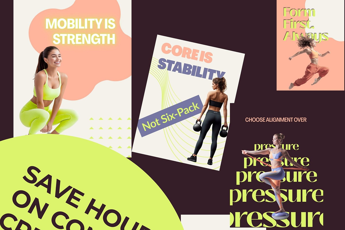 Fitness Coach Canva Templates 60, a Social Media Template by MOAROShop (Photo 6 of 10)