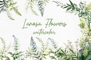 Greenery Watercolor Clipart Greenery, a Decorative Illustration by LeCoqDesign (Thumbnail 1 of 5)