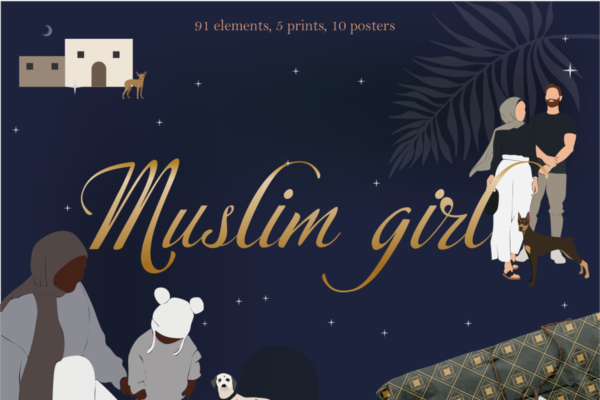 Muslim Girl- abstract illustrations, a Decorative Illustration by Yana_mide (Photo 1 of 10)