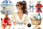 Watercolor Coastal Summer, a Seasonal Illustration by Design Scotch (Thumbnail 1 of 8)