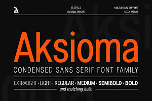 Aksioma - Condensed Sans Serif