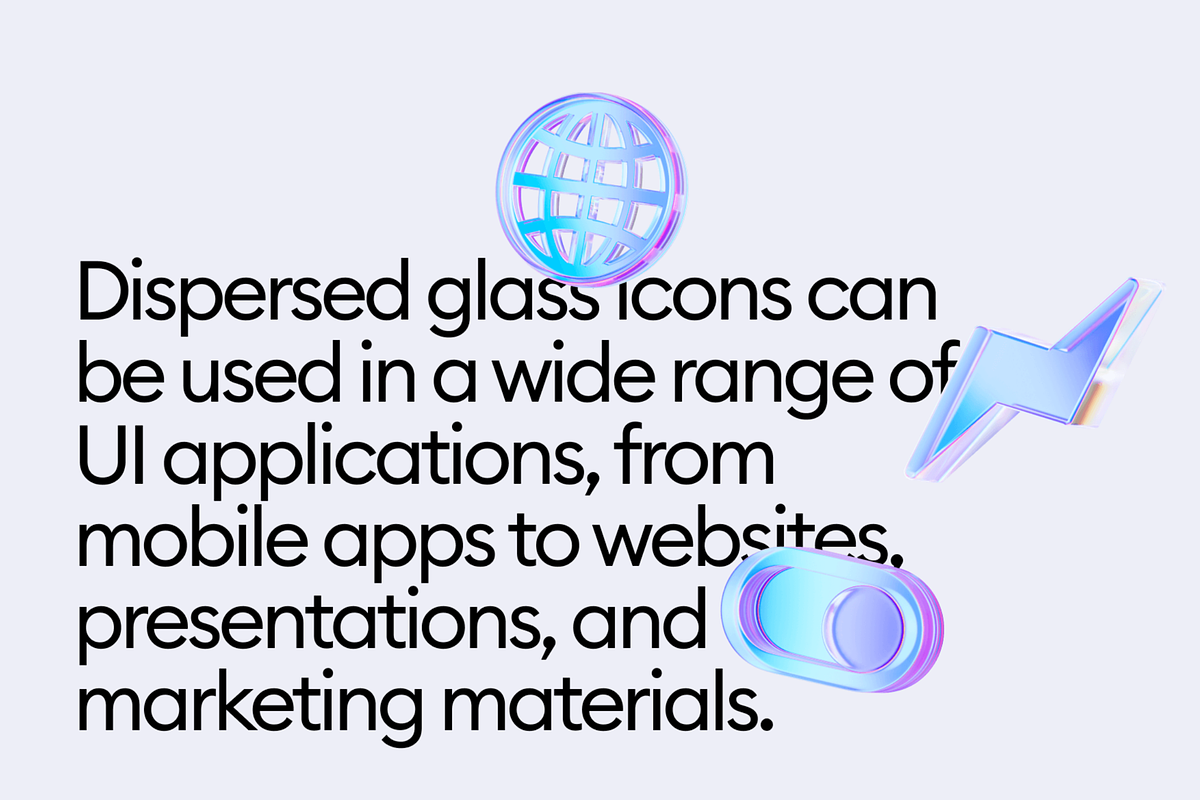 Dispersed glass 3d illustrations, an Illustration by Wannathis.one (Photo 3 of 6)
