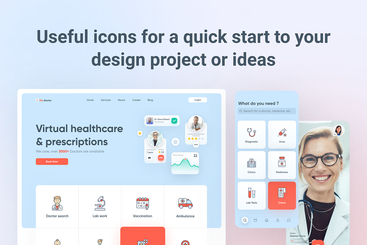 Medical & Hospital Icons Set, an Outline Icon by ДимаСвєнтуховський (Photo 9 of 9)