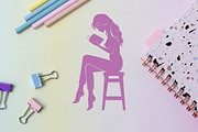 14 Girl Reading a Book on Chair, an Illustration by jongcreative (Thumbnail 3 of 4)