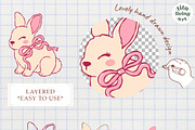 Coquette Easter Clipart | Hand Drawn, an Animal Illustration by TitaLivingArt (Thumbnail 8 of 12)