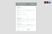 Member Registration Form Template, a Stationery Template by BrandPacks (Thumbnail 1 of 6)