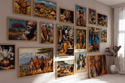Spring in Africa Wall Art Set, a Decorative Illustration by PrintablesByFranklyn (Thumbnail 1 of 16)