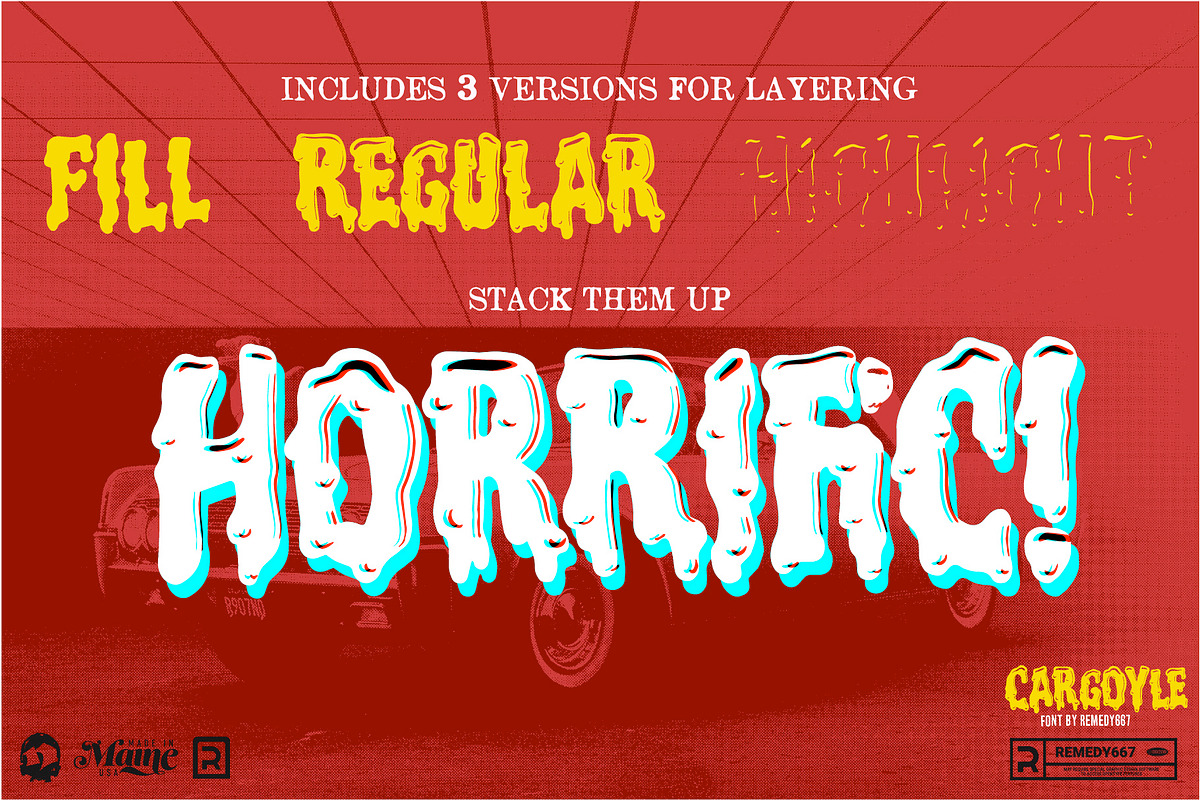 Cargoyle - Made for TV Typeface, a Sans Serif Font by Remedy667 (Photo 5 of 6)