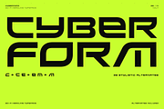 Cyber Form - Geometric Sci-Fi Type, a Sans Serif Font by HipFonts (Thumbnail 2 of 13)
