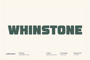 Whinstone - Bold & Cyrillic Typeface, a Sans Serif Font by alpercakici
