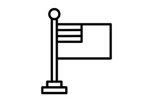 Flagged Line Icon, an Icon by Pexelpy