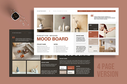 Minimalist Mood Board Template, an UI Kit Template by MightyDesign
