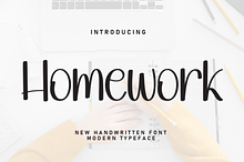 Homework | Script Font