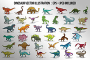 Dinosaur Color Vector Bundle, an Animal Illustration by SCworkspace (Thumbnail 2 of 3)