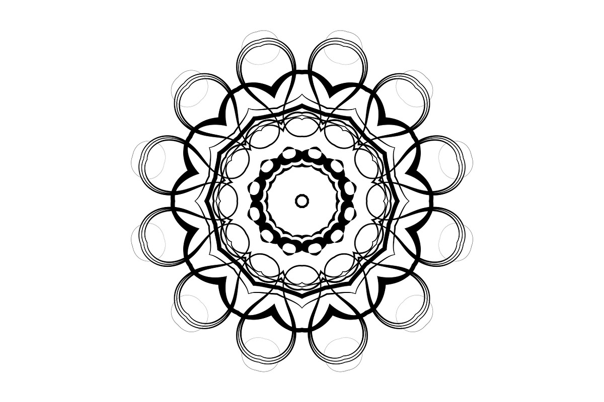 Elegant Mandala Line Art Collection, a Decorative Illustration by NJ Himel (Photo 94 of 101)