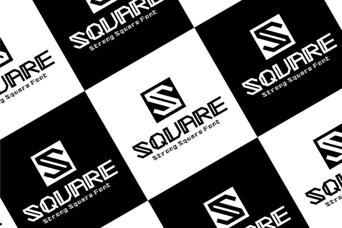 SQUARE - Strong Square font preview 2