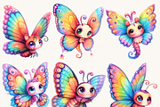 Watercolor Cute Butterflies Clipart, an Animal Illustration by Design Scotch (Thumbnail 6 of 10)