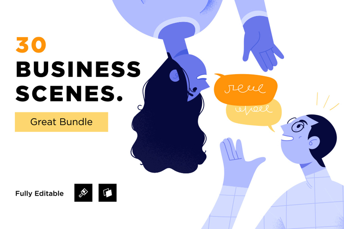 Colorful business set, a Person Illustration by StonePic (Photo 1 of 3)