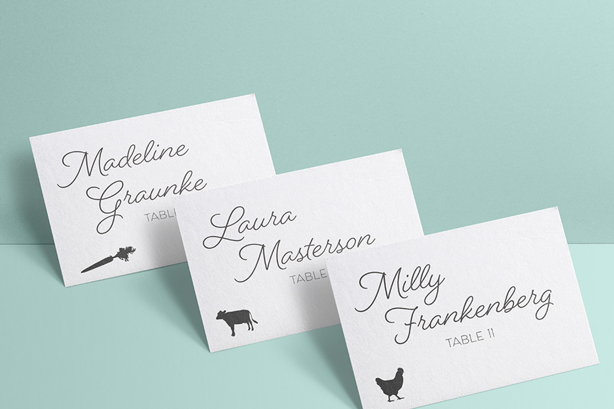 Meal Choice Icons for Place Cards, a Graphic by Bend Brand Design (Photo 1 of 2)