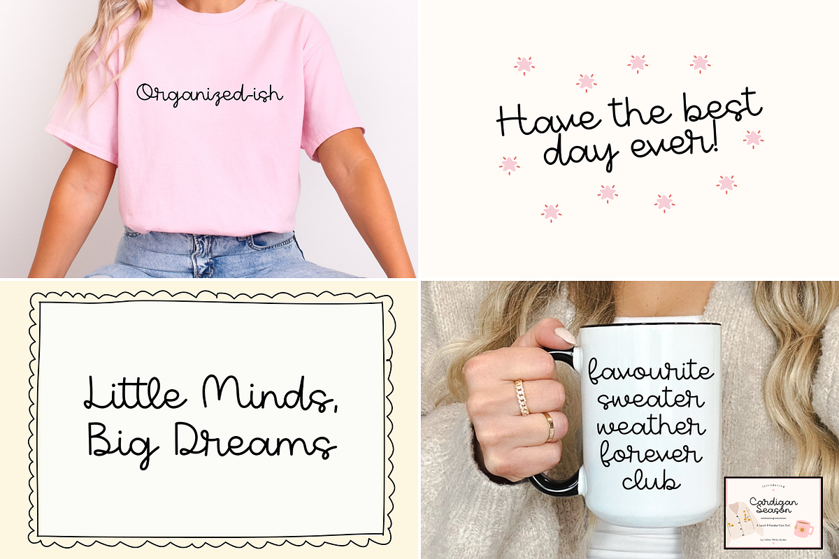 Cute & Cursive Font Bundle 3, a Script Font by Sofia Skoog (Photo 2 of 10)
