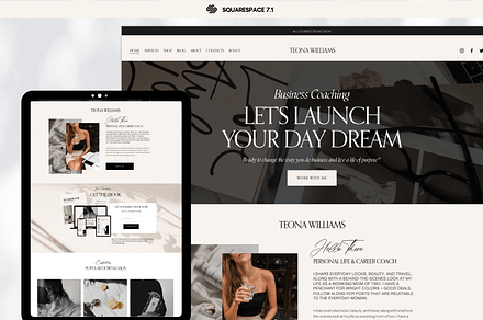Squarespace Templates 7.1 Blog coach