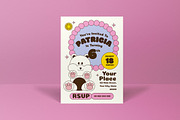 Pink Retro Kids Birthday Invitation, an Invitation Template by graphicook (Thumbnail 2 of 3)
