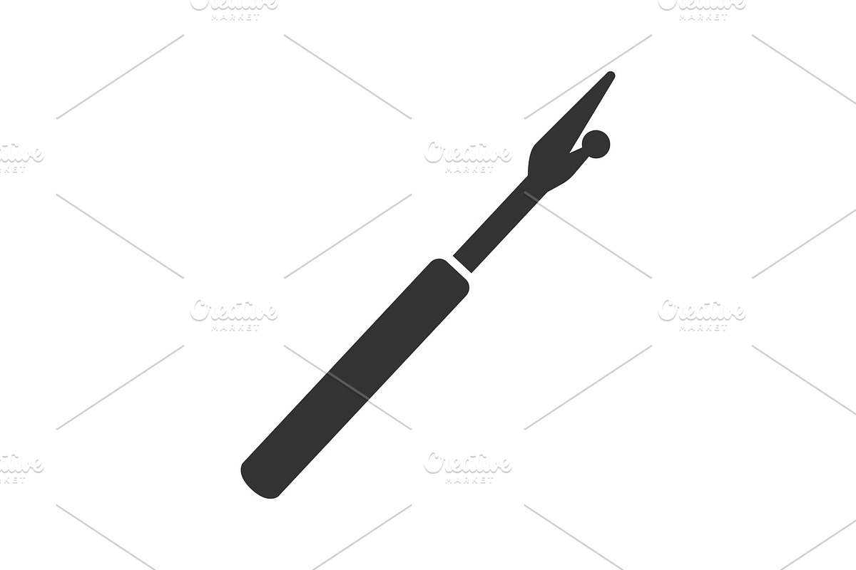 Sewing seam ripper glyph icon, an Icon by IMG Visuals
