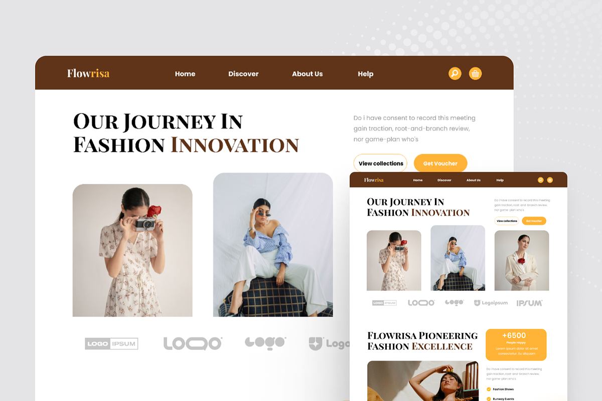 Modern Fashion Landing Page, a Landing Page Template by SquidPixey (Photo 2 of 5)