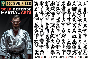 100 Self Defense and Martial Art SVG