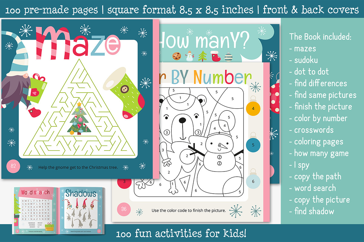 Christmas Activity & Coloring Book, an Education Illustration by Nursery Art (Photo 4 of 9)