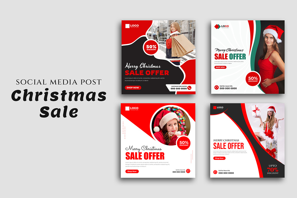 Christmas sale social media post, a Social Media Template by Designgrove
