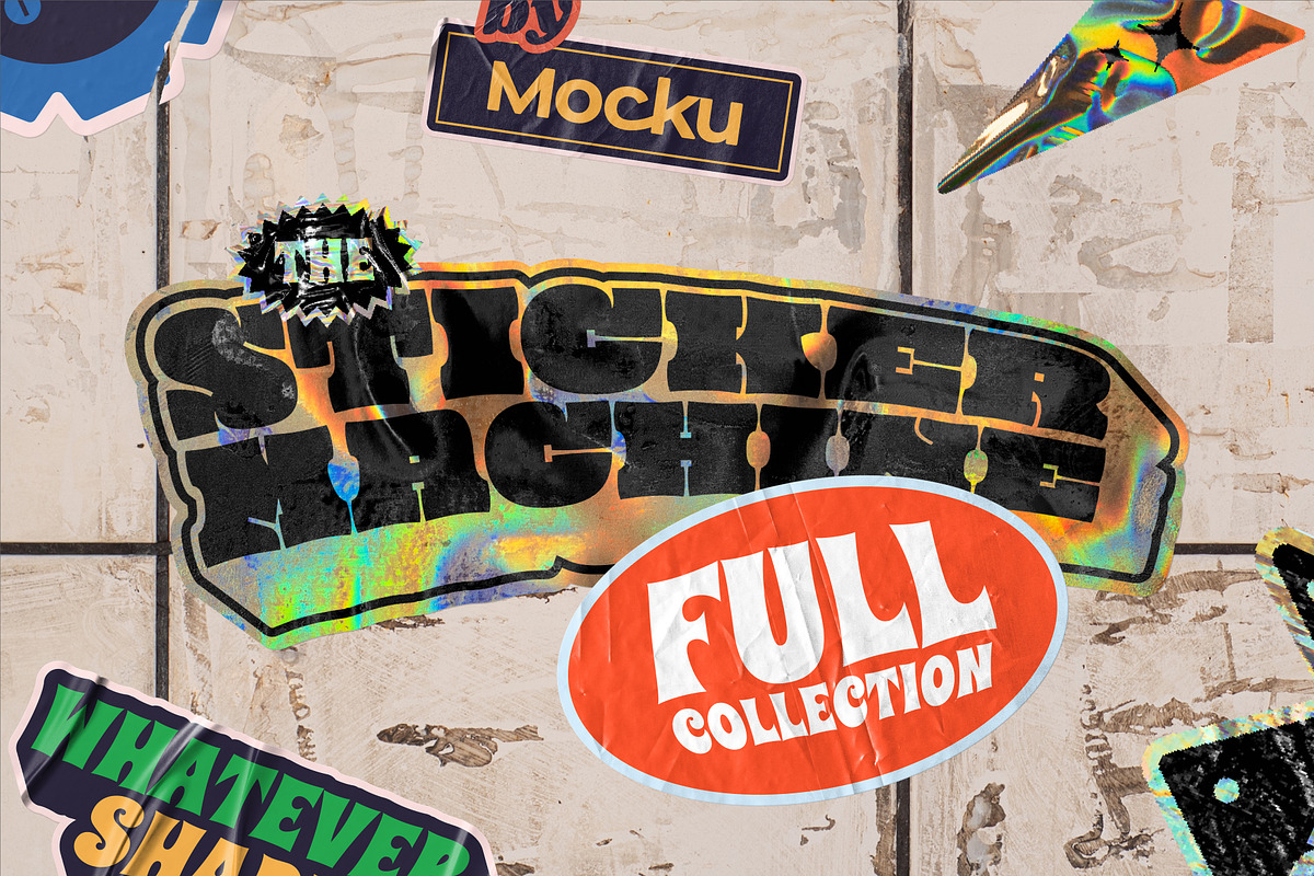 Sticker Machine Full Collection, a Texture Graphic by Mocku (Photo 1 of 24)