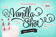 Vanilla Shot (40% off!), a Script Font by Fenotype (Thumbnail 1 of 7)