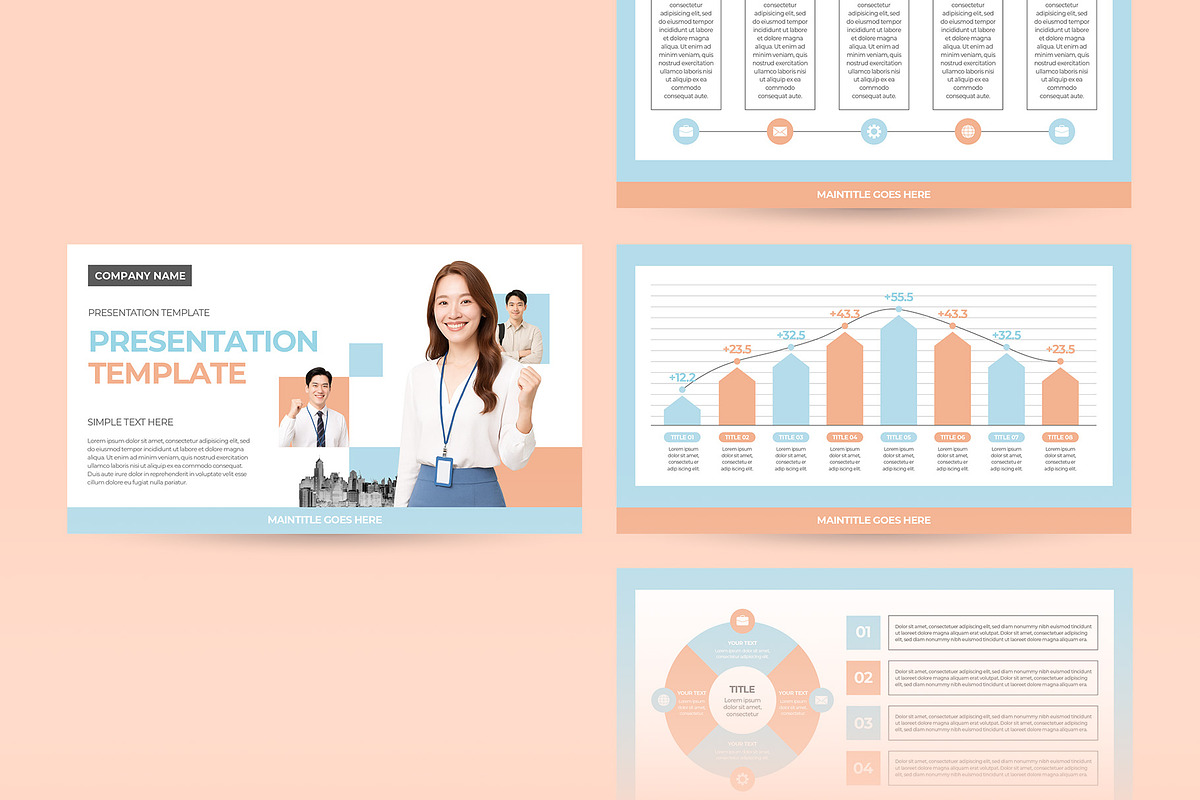 Business Plan PowerPoint Template, a Presentation Template by CreativeUP (Photo 3 of 6)