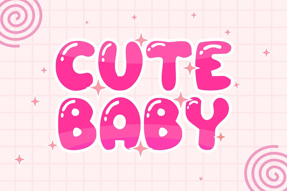 Balloon - Bubble Font Types, a Font by KiddoGlyphs Studio (Photo 2 of 4)