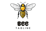 Honey Bee logo 5 different variation, a Branding & Logo Template by AyyazMomin (Thumbnail 3 of 7)