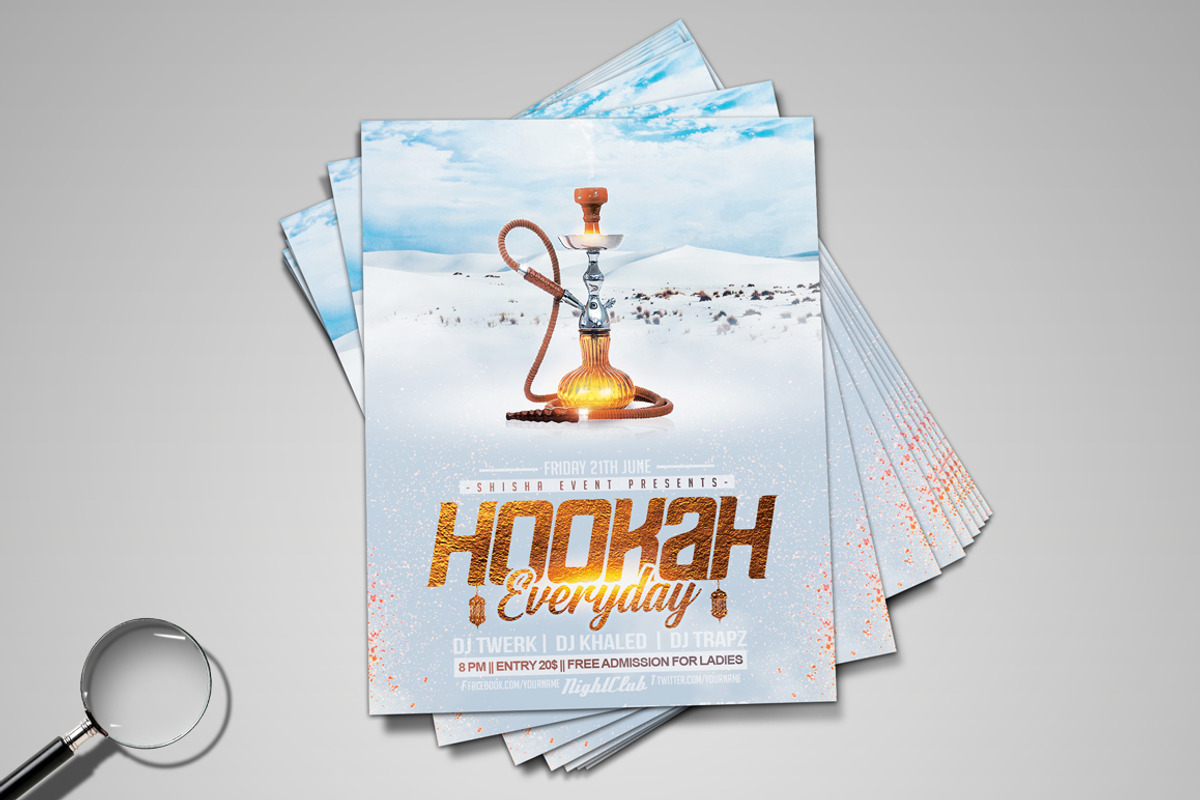 Hookah Everyday | 6 Flyer Designs, a Flyer Template by GIGA-TEMPLATE (Photo 12 of 13)