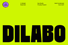 Dilabo - Bold Condensed Sans Serif