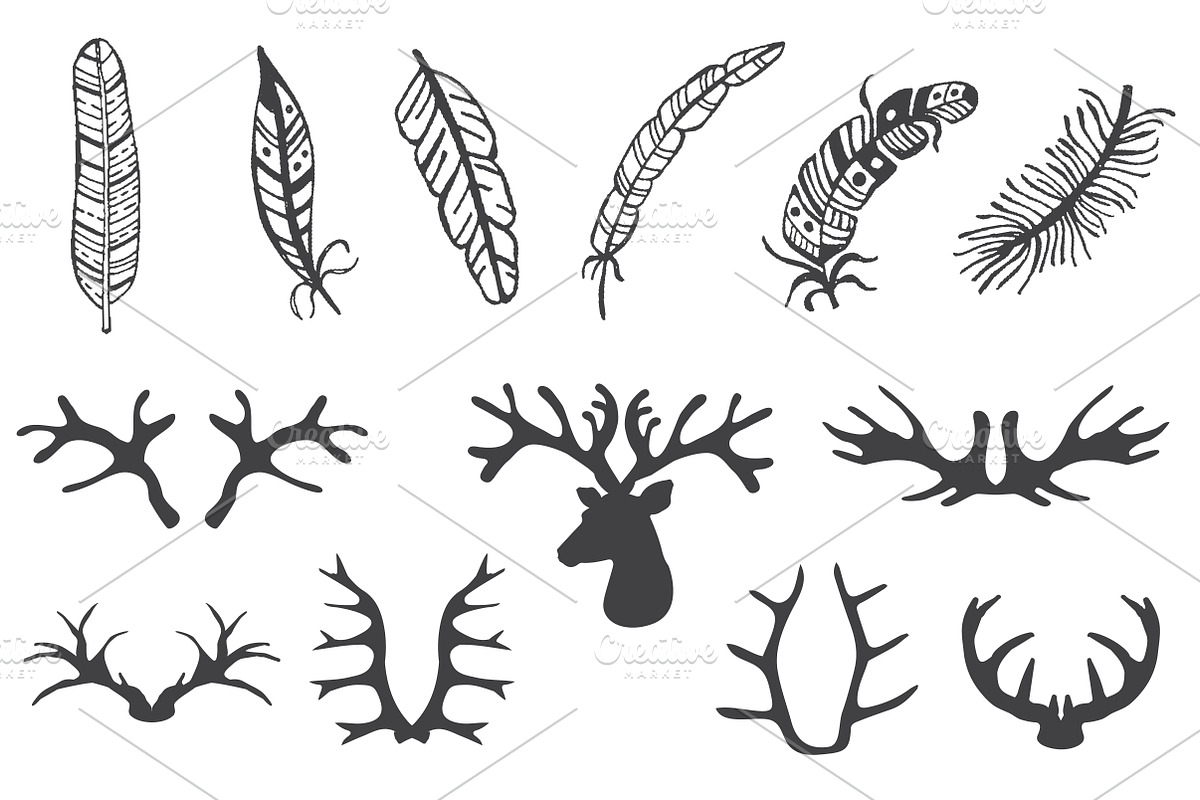 Floral and rustic elements pack, an Object Graphic by mcherevan (Photo 5 of 9)