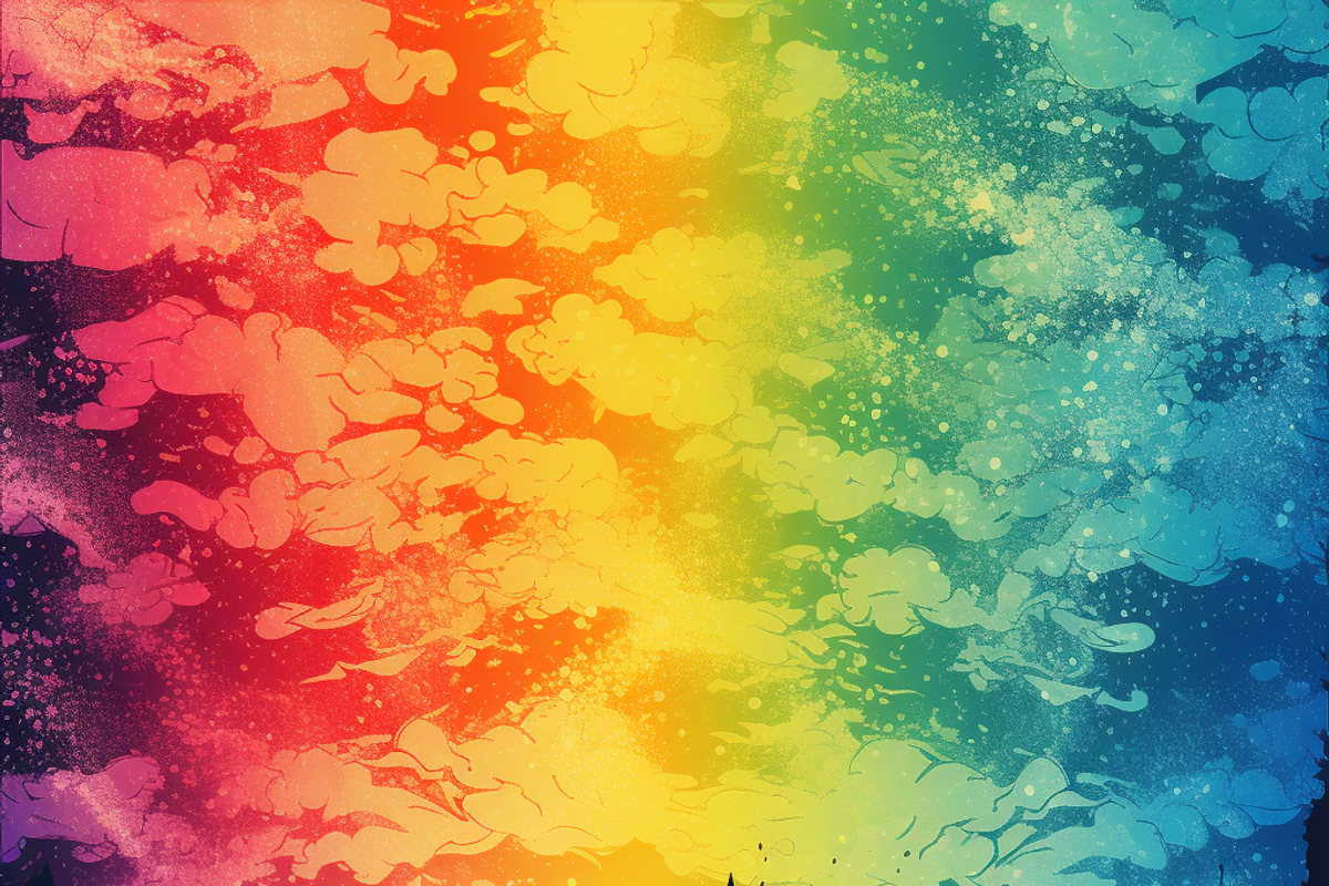 Rainbow Grunge Pattern, a Pattern Graphic by Printable Treasure (Photo 7 of 10)