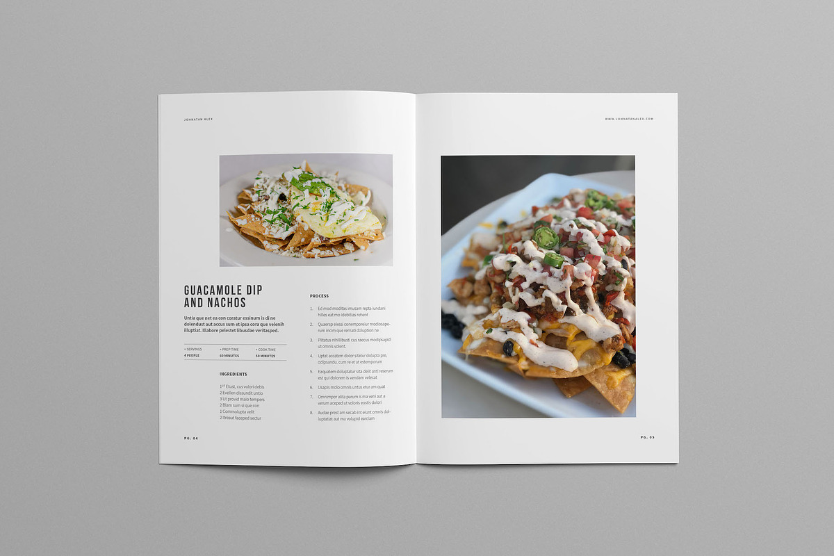 Minimal Cookbook/Recipes Book, a Brochure Template by Meenom Templates (Photo 4 of 14)