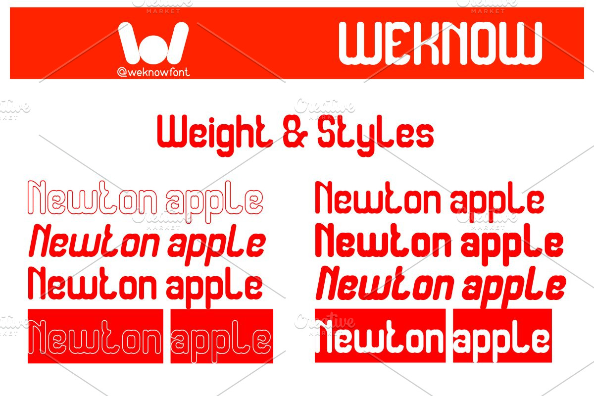 Newton apple font, a Font by weknow (Photo 7 of 8)