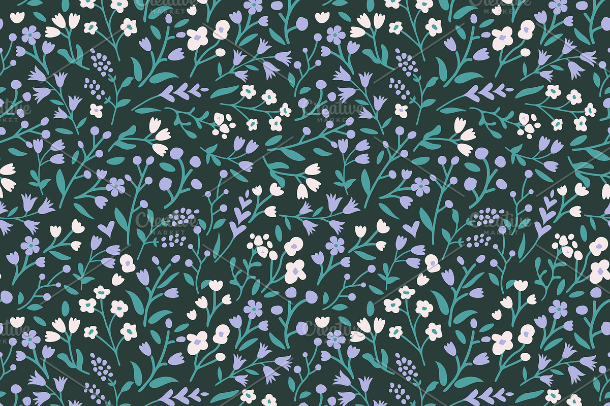 Seamless floral pattern, a Pattern Graphic by elyomys