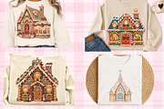 Christmas Gingerbread House Cliparts, a Seasonal Illustration by Ink Gallery (Thumbnail 13 of 13)