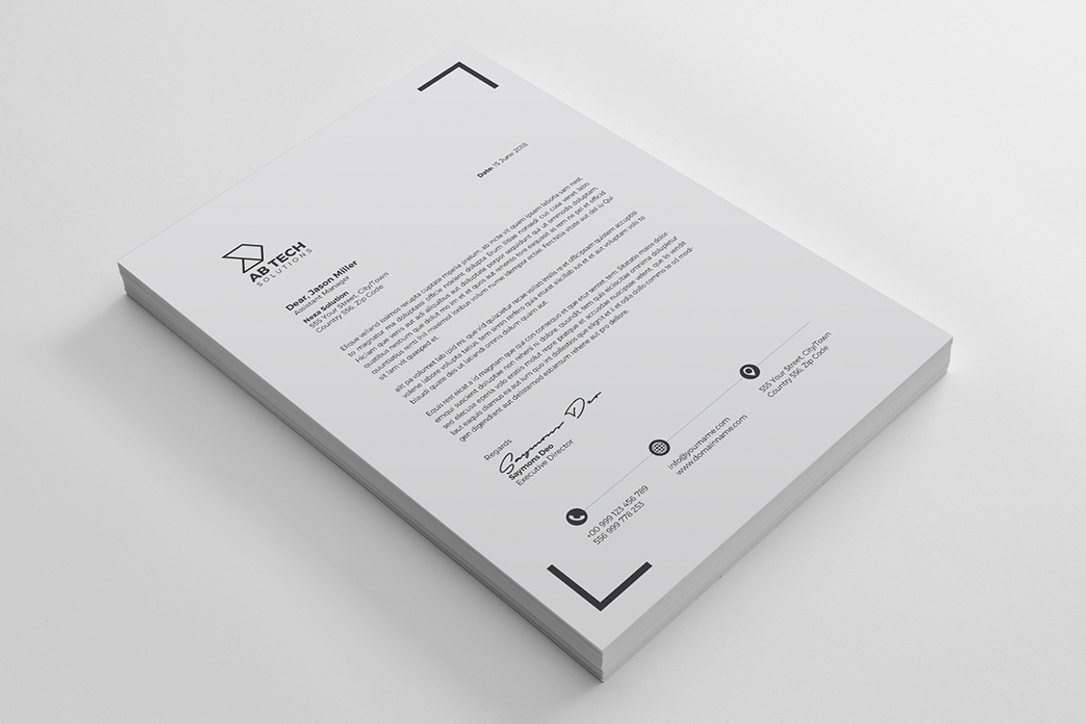 Letterhead, a Stationery Template by Creatune (Photo 4 of 4)