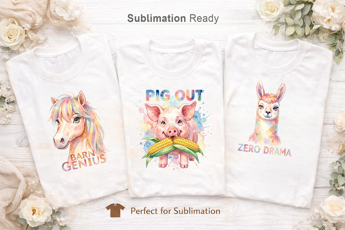 Funny Rustic Barnyard Sublimation, an Illustration by Artnoy (Photo 5 of 8)